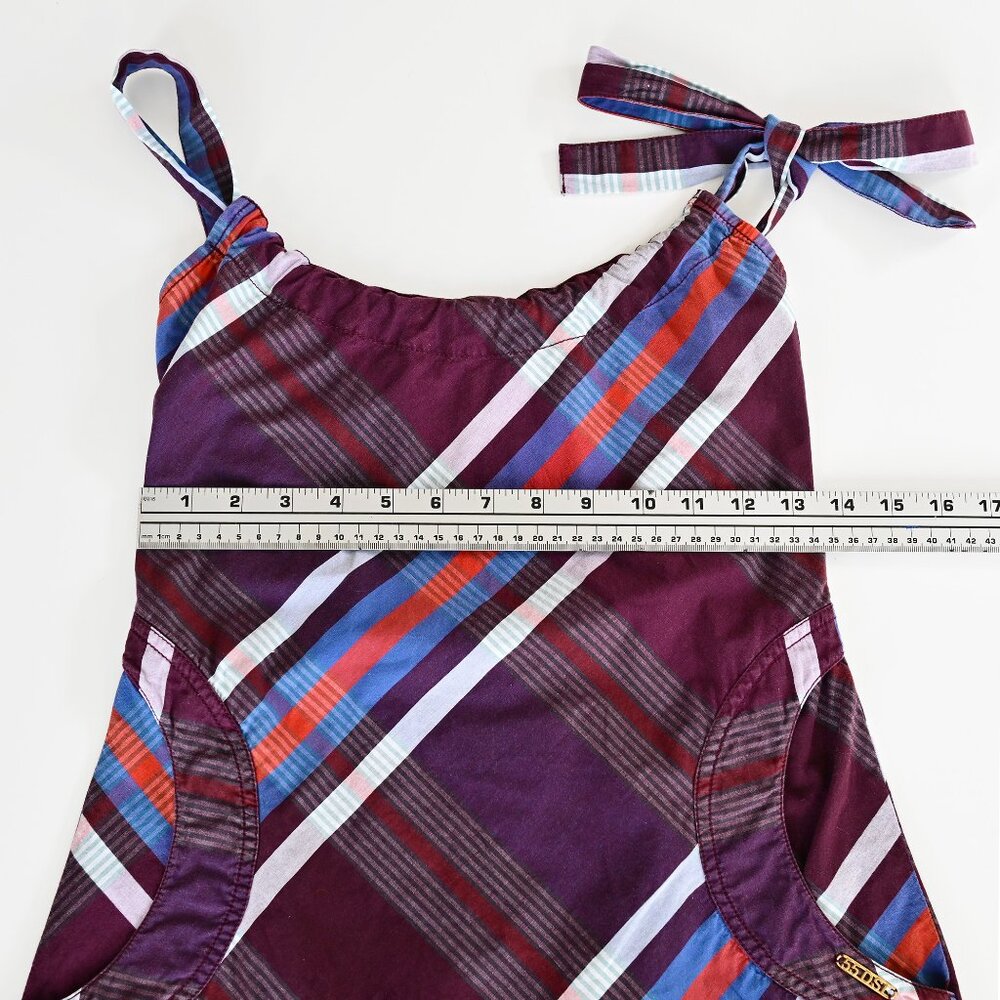 Vintage Diesel (Archival 55DSL) Y2K Plaid Mini Dress-Size Small - Picture 11 of 14